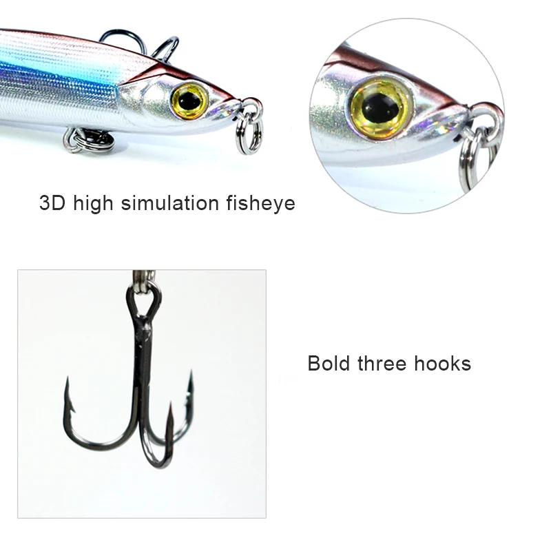 Искусственная Вибрирующая блесна 9 см Тонущая рыболовная карандаш с плавными