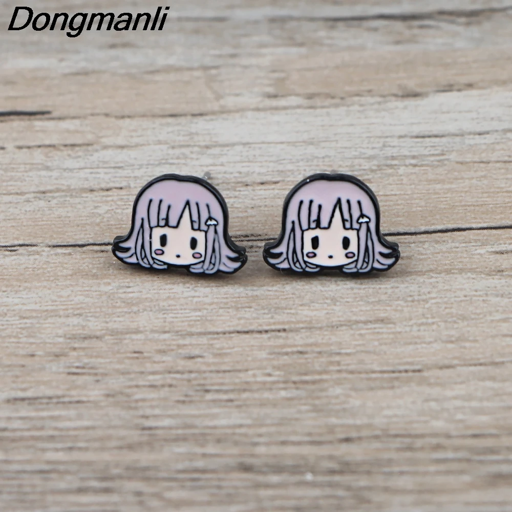 

BG320 Dongmanli 1 Pair Anime Cartoon Style Stainless Steel Earrings Cartoon Stud Earrings Gifts For Women Game Jewelry