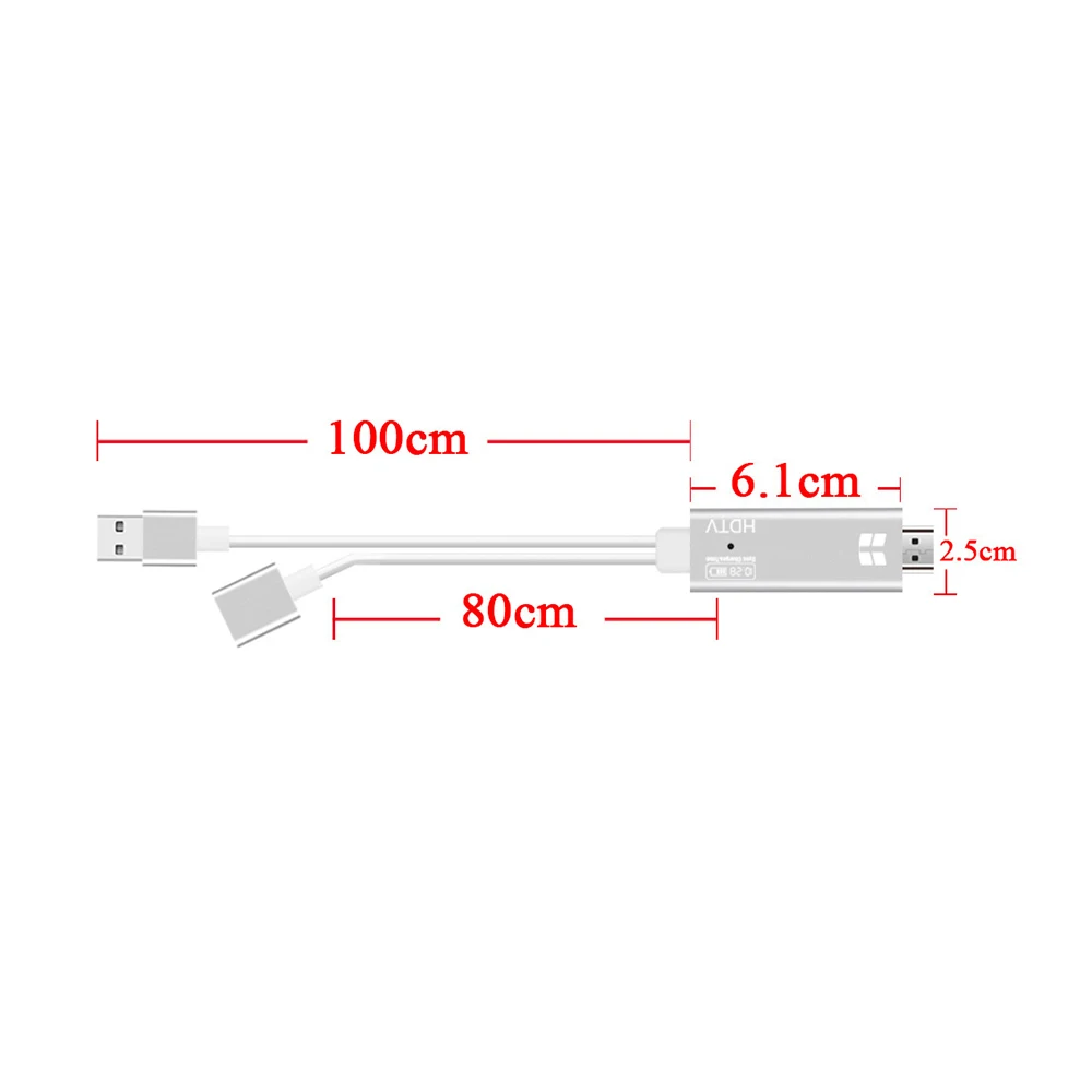 USB цифровой AV HDMI кабель адаптер ТВ проектор Plug And Play Экранирование зеркалирование