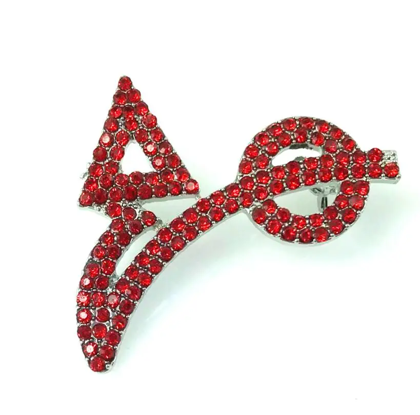 as same pic Новое поступление, красные стразы Delta Sigma Theta Sorority 1913 DST AEO, брошь с отворотами для женщин, ювелирные изделия - Окраска металла: as same pic