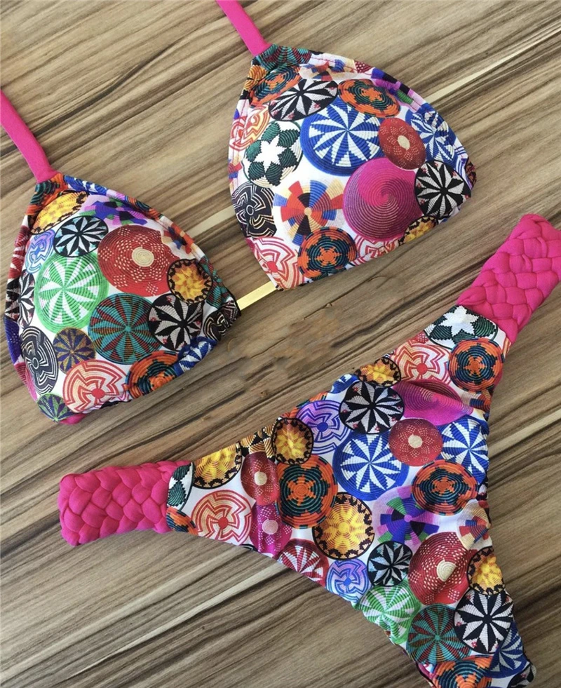 Сексуальное бикини с цветочным принтом 2019 модные летние купальники купальный
