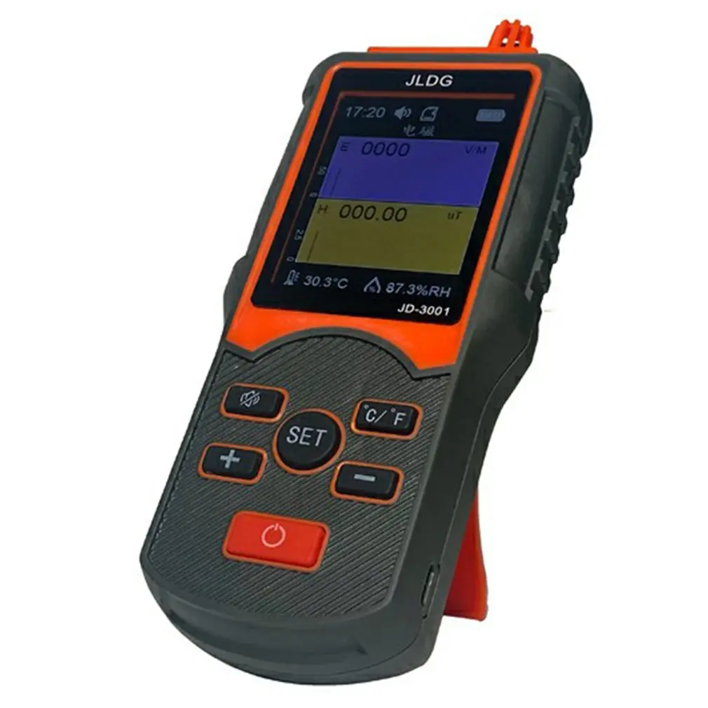 

NEW JD-3001 Geiger Counter and Electromagnetic Radiation Detector Temperature and Humidity Measurement with Data Export Function