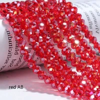 five strings 4mm6mm8mm crystal flat beads ab color plated loose beads can handmade diy bracelet and necklace and hanging rope