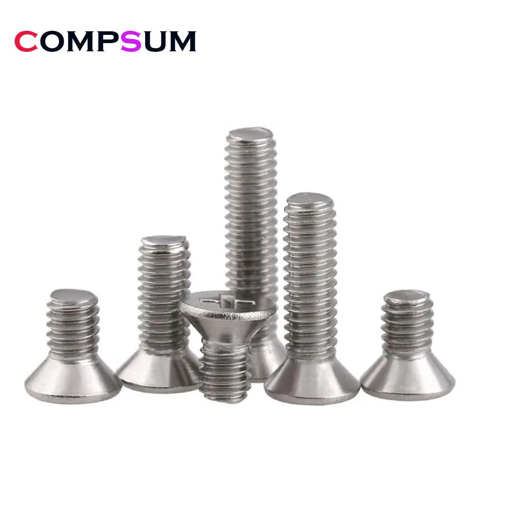 M4 M5 M6 Compsum Stainless Steel 304 Phillips Flat Countersunk Head Micro Machine Screw Gb819 Din965 M1 M1.2 M1.4 M1.6 | Обустройство