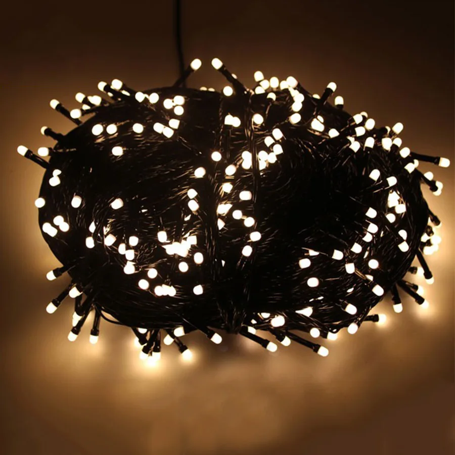 

Уличная Рождественская гирлянда Thrisdr с черным проводом, светодиодная гирлянда, скасветильник освещение 100 м, 50 м, 8 м, рождественское сказочн...