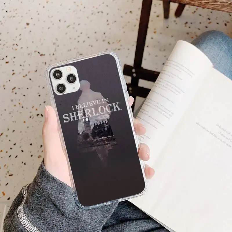 

I am Sherlock Holmes Sherlocked Phone Case Transparent for iPhone 11 12 mini pro XS MAX 8 7 6 6S Plus X 5S SE 2020 XR