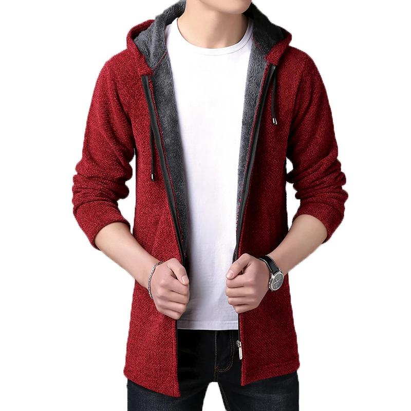 Мужской свитер с шерстяной подкладкой теплый трикотажный кардиганы осень M-3XL |