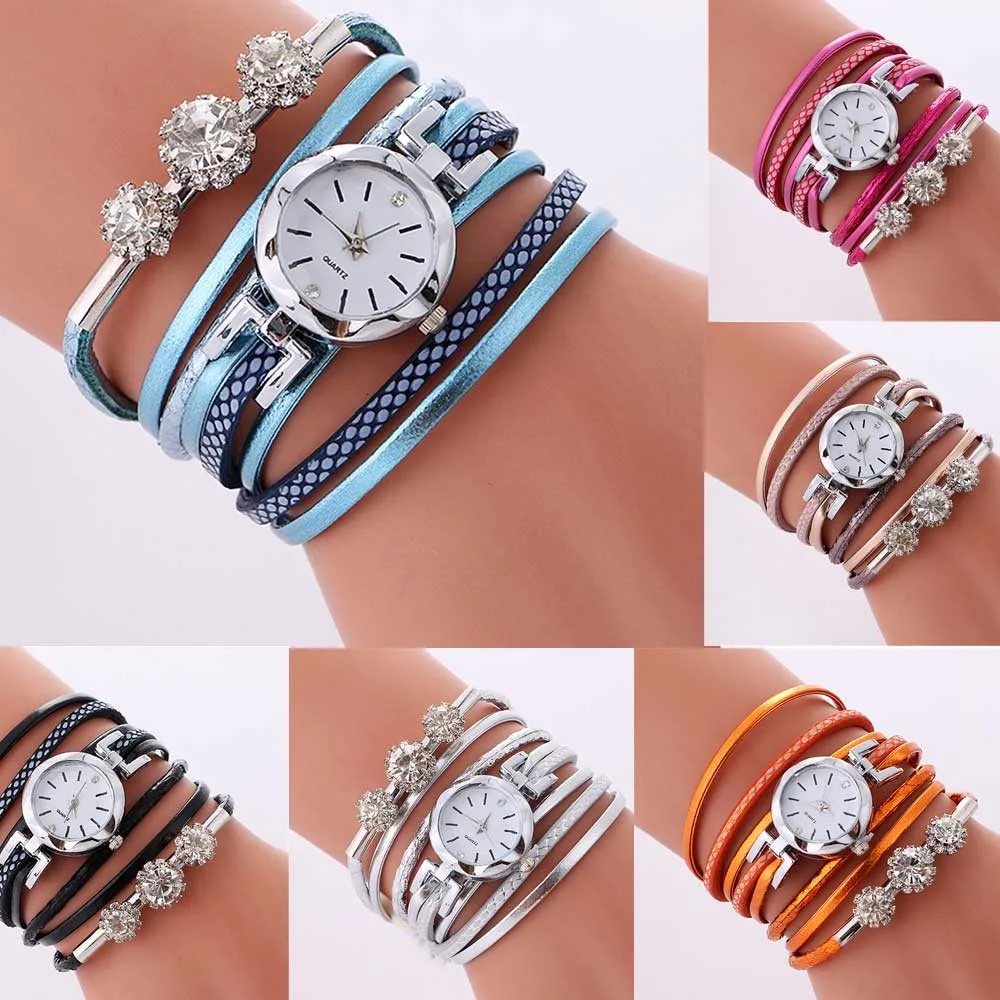 

Women Watch Bracelet Ladies Watch With Rhinestones Clock Ladies Vintage Fashion All-match Dress Wristwatch Relogio Feminino Gift