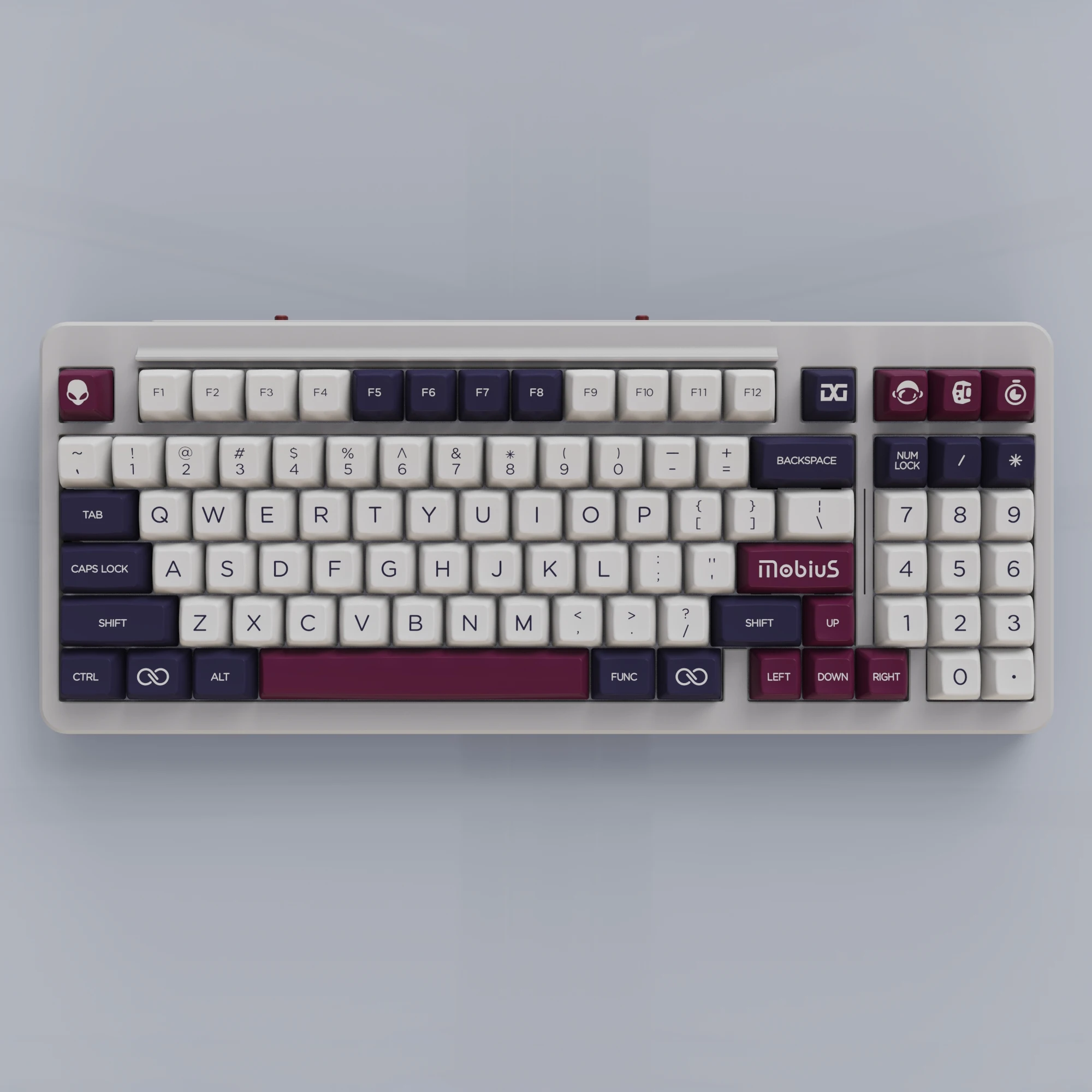 Набор клавиш Domikey SA abs doubleshot колпачков Mobius profile для клавиатуры mx stem poker 87 104 gh60 xd64 xd68
