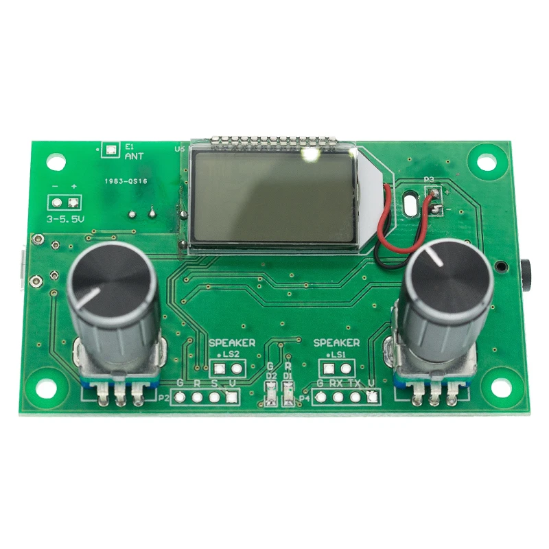 

FM Radio Receiver Module Frequency Modulation Stereo Receiving PCB Circuit Board With Silencing LCD Display 3-5V LCD Module