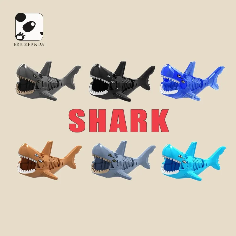 

Pirate Series Animals Ocean Building Blocks Caribbean Shark Figures Model DIY Assemble Bricks Toys Gifts for childrens 6PCS/SET