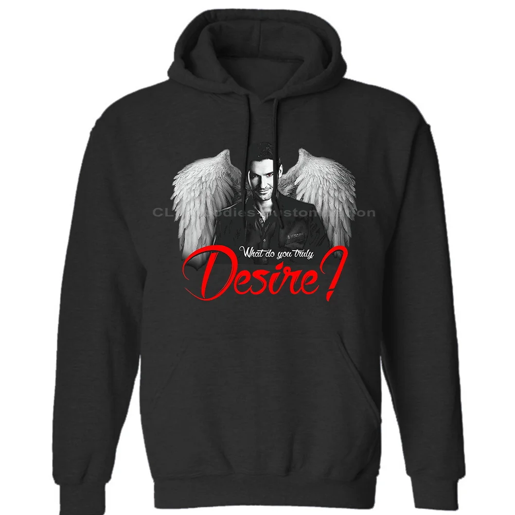 Мужские зимние толстовки с капюшоном LUCIFER MORNINGSTAR WHAT DO YOU Настоящее DESIRE TOM ELLIS PH705