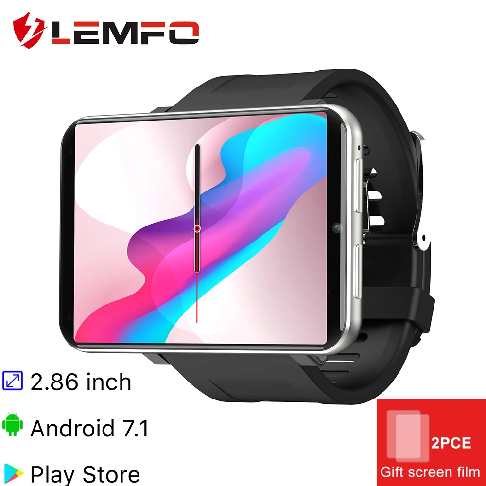 LEMFO LEM T умные часы Android 7,1 3 ГБ+ 32 Гб Поддержка 2,86 дюймовая сим-карта 4G gps WiFi 2700 мАч большая батарея для умных часов для мужчин