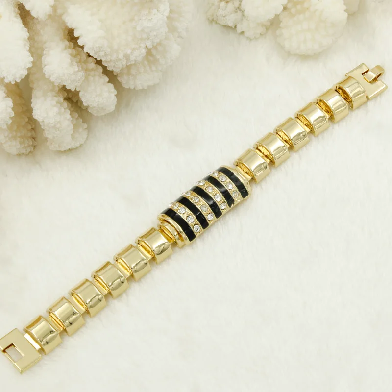 Африканские ювелирные изделия из черного золота украшенные кристаллами хип хоп