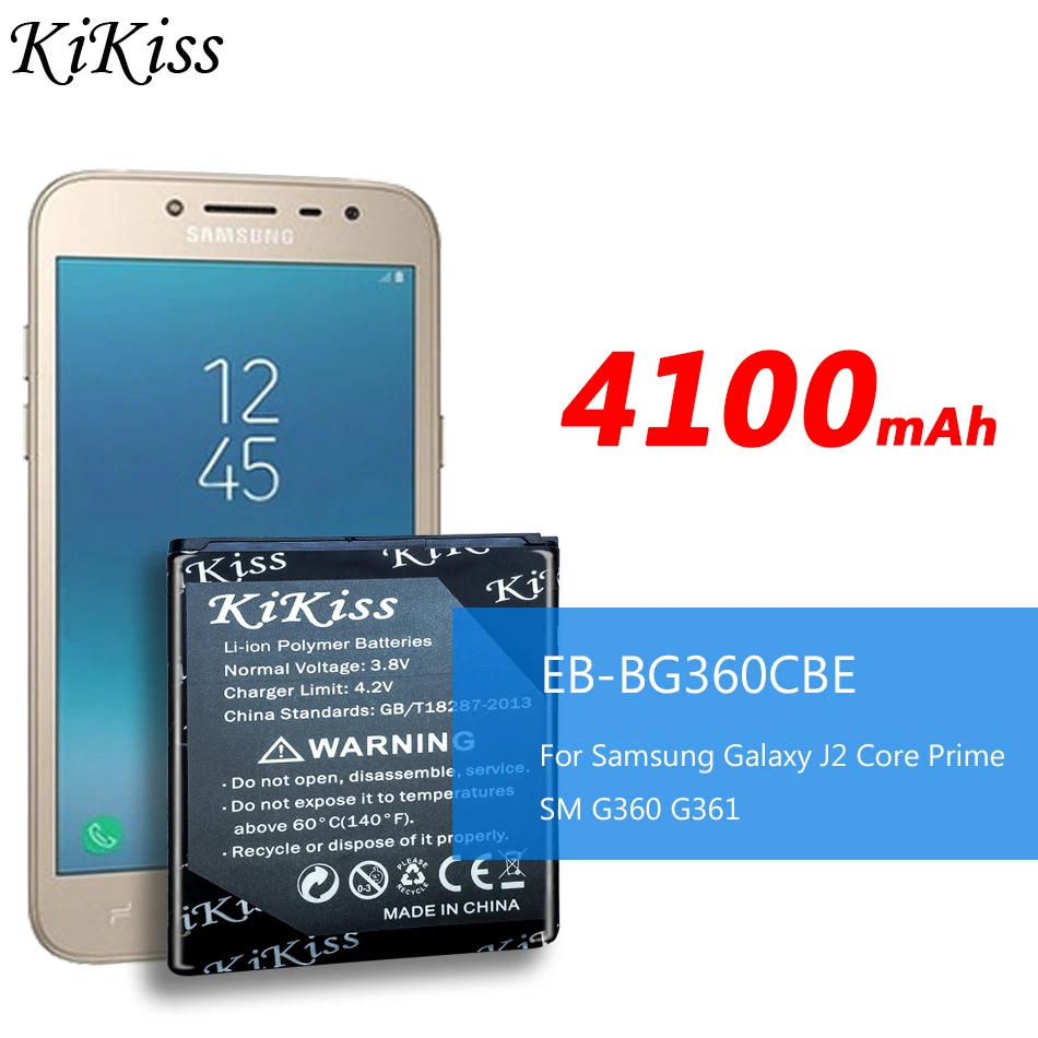 Аккумулятор большой мощности 4100 мач для Samsung Galaxy CORE Prime G3606 G3608 G3609 J2 2015 подлинная