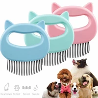 pet animal hand holding care comb protect comb for cat dog pet abs soft brush comfort hair grooming comb