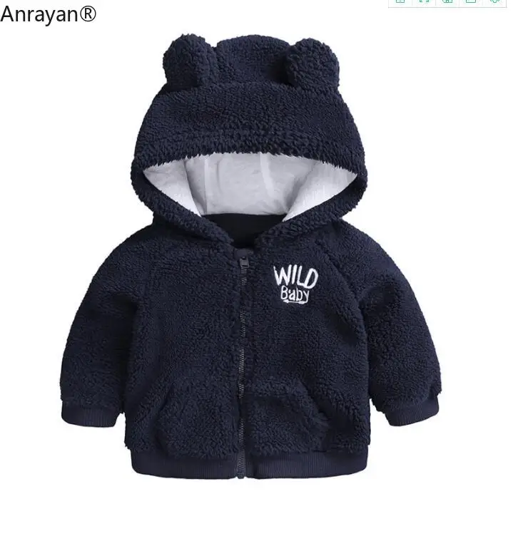 

NEW Winter Autumn New Boys Coral Velvet Embroidery Cartoon Bear Crocodile Zipper Jacket Fashion Kids Boys Wool Winter Coat