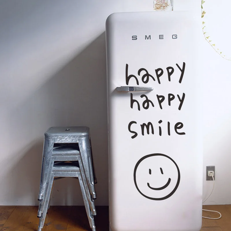 

Creative happy happy smile wall sticker for Living room background refrigerator decoration Mural Decals wallpaper PVC stickers