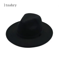 new fedora hat felt cap wide brim ladies trilby chapeu feminino hat women men jazz church godfather sombrero caps