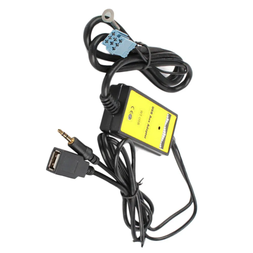 Высокое качество Автомобильный CD MP3 USB Интерфейс адаптер AUX вход для Audi A2 A4 A6 S6 A8 TT S4 S8 с мини ISO 8P синий разъем