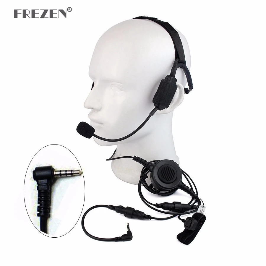 Рация Военная головная гарнитура с костной проводимостью и выносным микрофоном для радиостанций Vertex Yaesu Radio VX-3R VX-5R 210 FT-50 FT-60R VX-10 110 on.