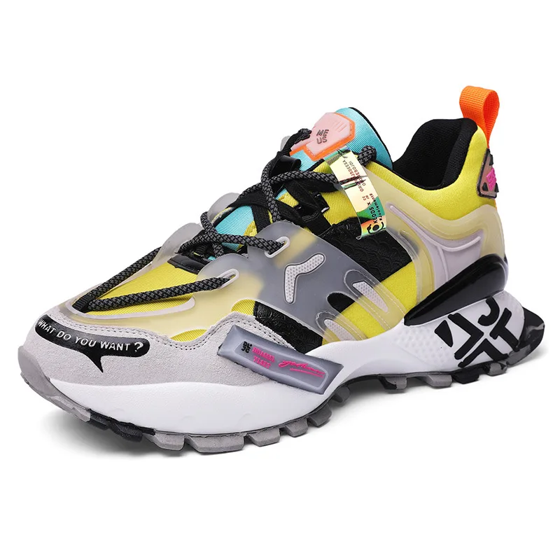 

Новая Осенняя мужская обувь в Корейском стиле из сетчатого материала для бега; Повседневная дышащая Спортивная обувь «Джокер»; Модель «при...