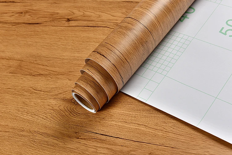 

Yellow Teak Squares Waterproof Fireproof And Antifouling DIY Wallpaper Adhesive Furniture Renovation Wall Sticker