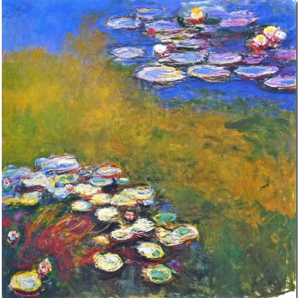 

Water Lilies 1914-1917 Claude Monet Paintings Hand Oil Painted Canvas Artwork Landscape Flower Wall Art Living Room Decor