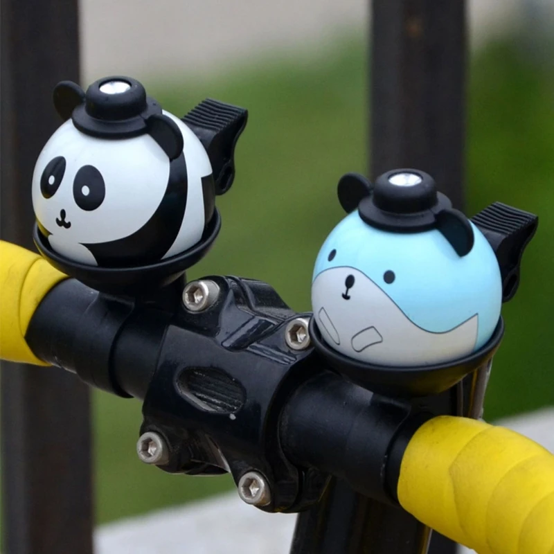 Cute Cartoon Panda Head Bike Bell Children Balance Car Bicycle Hand Press Small Bells Easy Operation Sports and Entertainment | Спорт и
