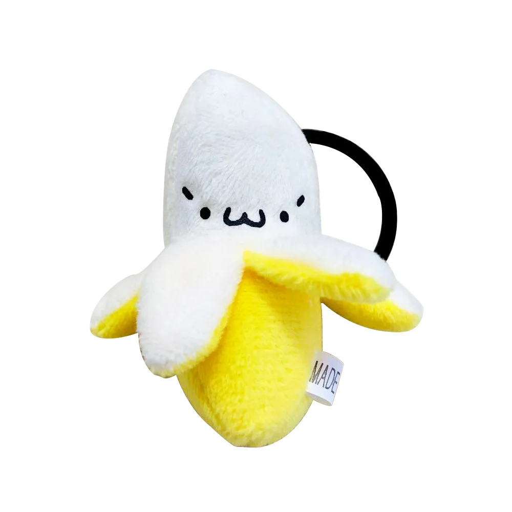 【 2 модели 】 пилинг банан креативное кольцо для волос милая плюшевая кукла