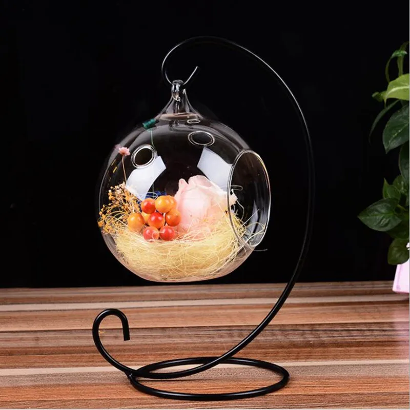 100 штук упак. диаметр = 8 см стеклянный шар террариума с одним открытым и двумя