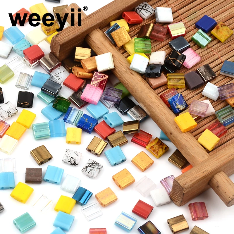 Бусины из чешского стекла с 2 отверстиями 5x5x2 мм для рукоделия изготовления