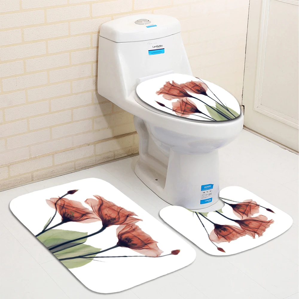 Водонепроницаемые шторы для душа с красивым тюльпаном Morning Glory тканевые цветами