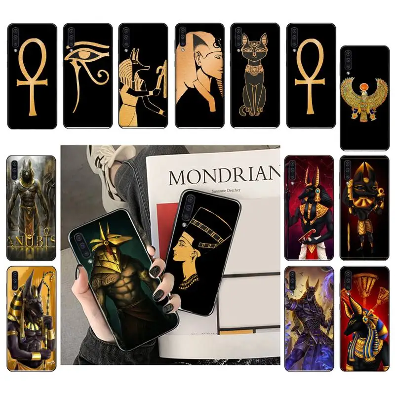 

Artistic Egypt Nefertiti Anubis Ankh Pharaoh Phone Case For Samsung A50 A32 A11 A12 A02 A52 A21 M31 A72 A51 A70 A71 A21S