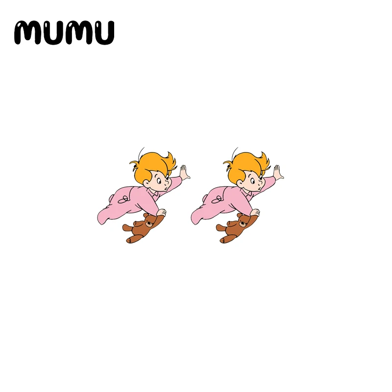 2021 Новинка в стиле Питер Пэн серьги-гвоздики форме Tinkerbell эпоксидные украшения