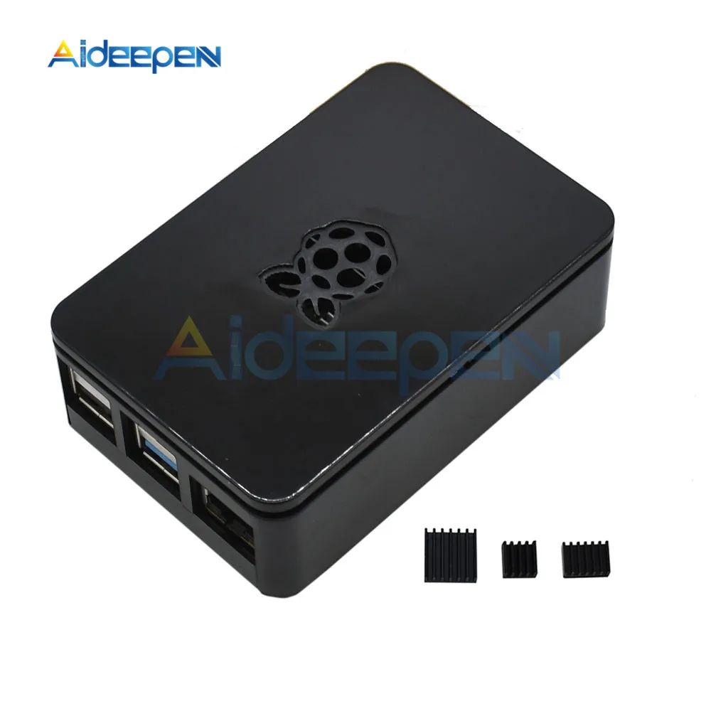 Black Черно-белый чехол для Raspberry PI 4 Модель B ABS пластиковый чехол Корпус корпуса КОРПУСА ДЛЯ PI4 с радиатором - Цвет: Black