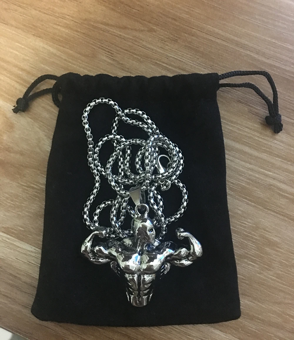 Крепкая подвеска длинная цепь из нержавеющей стали для мужчин спорта фитнеса хип