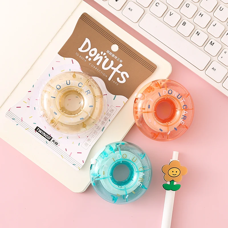 

1X Sweet Candy Doughnut Correction Tape Student Wrting Corrector Kids Stationery