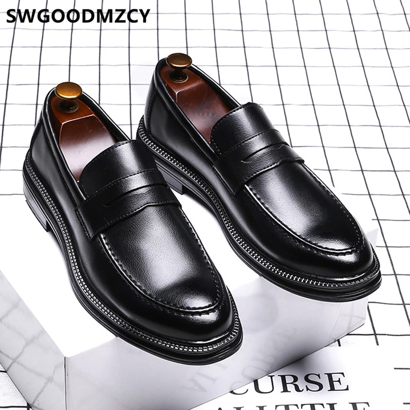 

Office Shoes Men Formal Mens Dress Shoes Loafers Coiffeur Italian Brand Men Formal Shoes Leather Sepatu Slip On Pria Buty Meskie