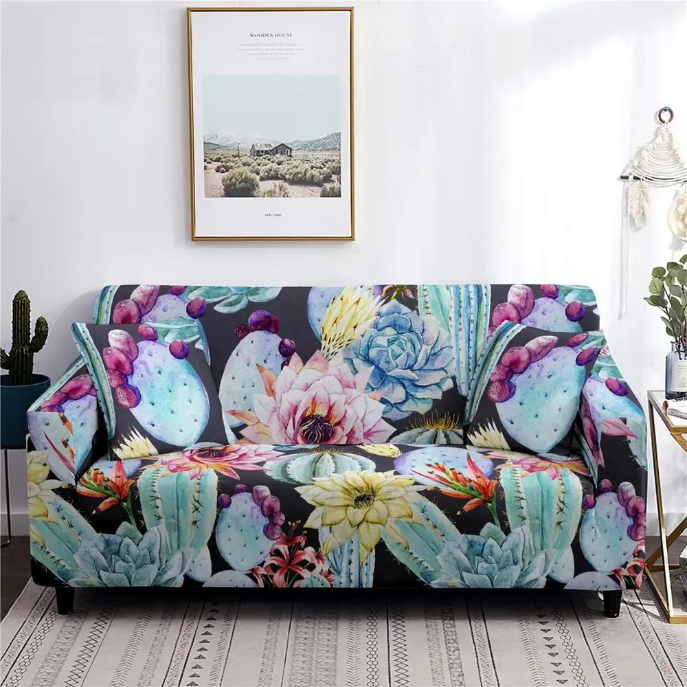 Чехол для дивана с тропическим листом хлопковый комплект эластичный чехол чехлы
