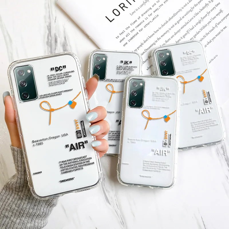 

Label Letter Clear Case For Samsung S21 Case Cover For Samsung S20 FE S10 Plus Note 20 Ultra M51 M31 J7 Prime M30s M21 M11 Cases