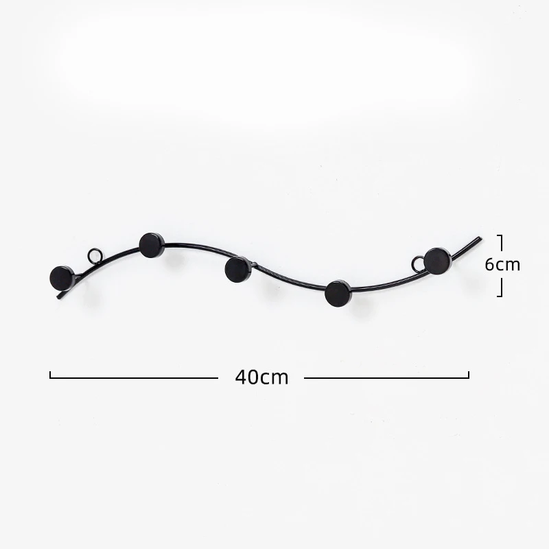 Coat Hook Wall Mounted Decorative Metal Hanger with Hanging Holes Creative Modern Art Rail for Hat Key Scarf HYD88 | Дом и сад
