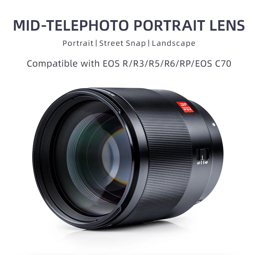 Объектив Viltrox 85 мм F1.8 с автофокусом для Sony E Mount Lens Nikon Z объектив Canon RF Fuji X Full Frame A9 A7R3