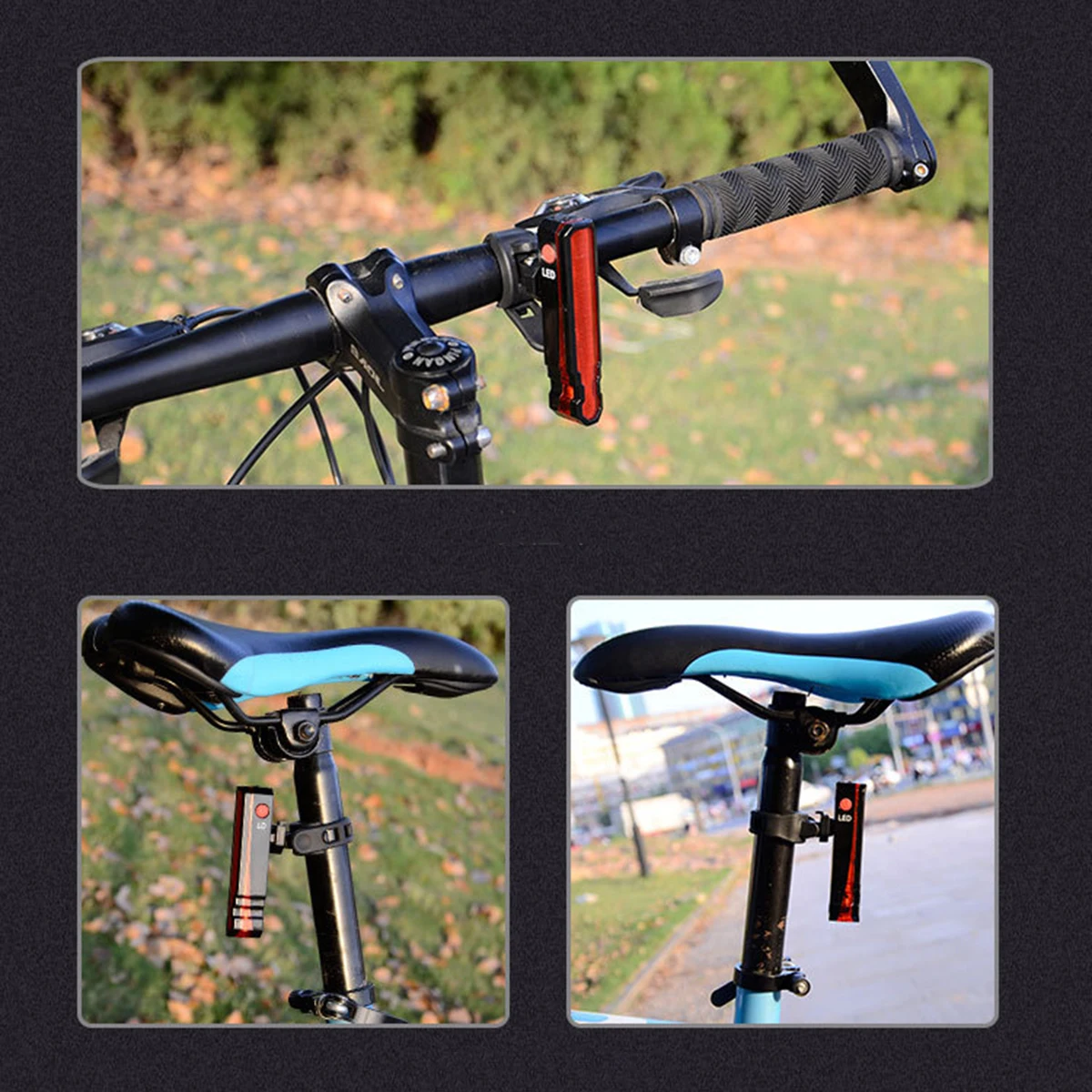 

USB Rechargeable Mountain Bike Bicycle LD & 5LED Rear Tail Light for Night Cycling Bike Warning Lamp Safety Taillight