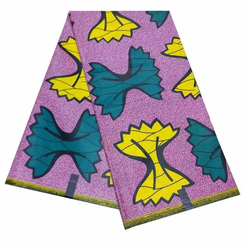 

Free Shipping 2020 Ankara hot sale Wax fabric African Real 100% Ankara Cotton Wax Veritable Wax For Women Dress 6yards/lot