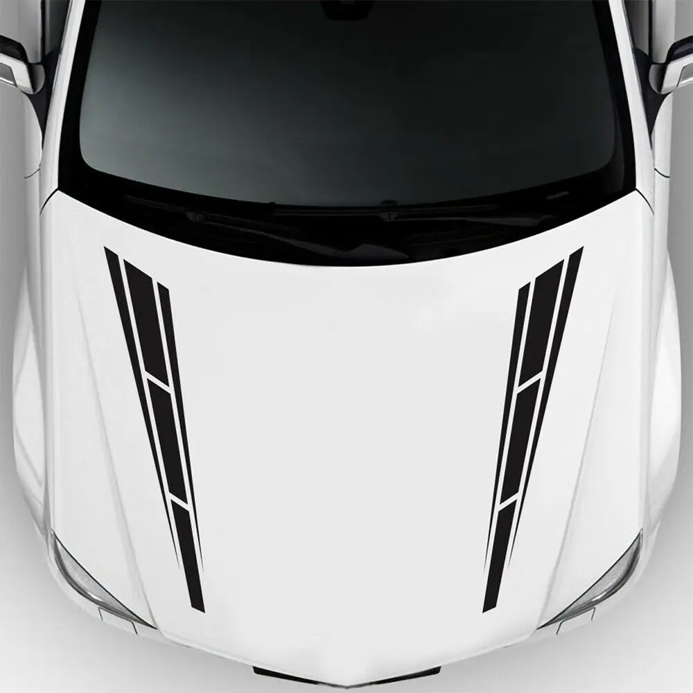 

New Racing Stripes Graphics Style Car Front Hood DIY Sticker Decal Accessories