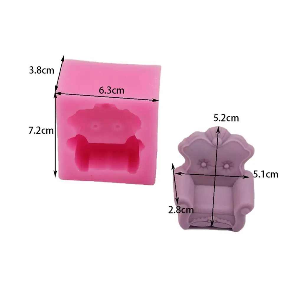 Симпатичная мебель для кукольного домика форма дивана силиконовая помадки