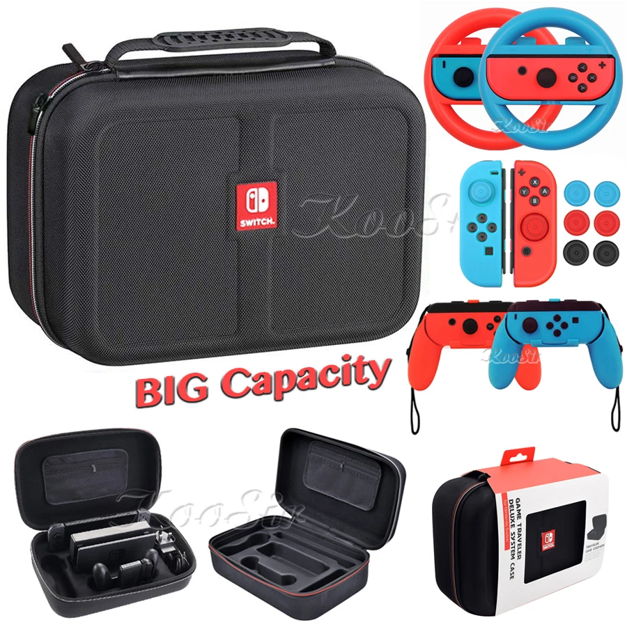 Сумка для переноски консоли с переключателем серии NS, Joycon, силиконовый чехол с ручками для колес, для игр