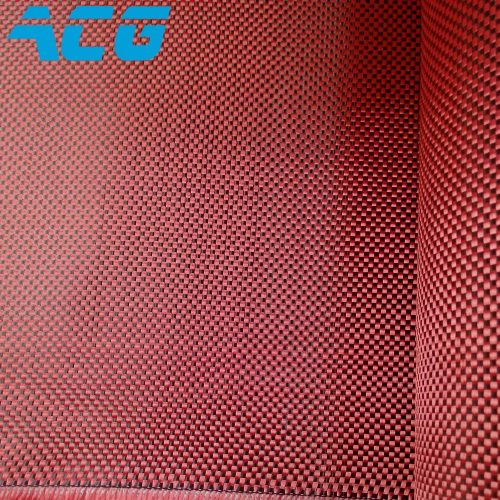 red plain 10 м/лот кевлар углеродного волокна гибридные ткани - Цвет: red plain