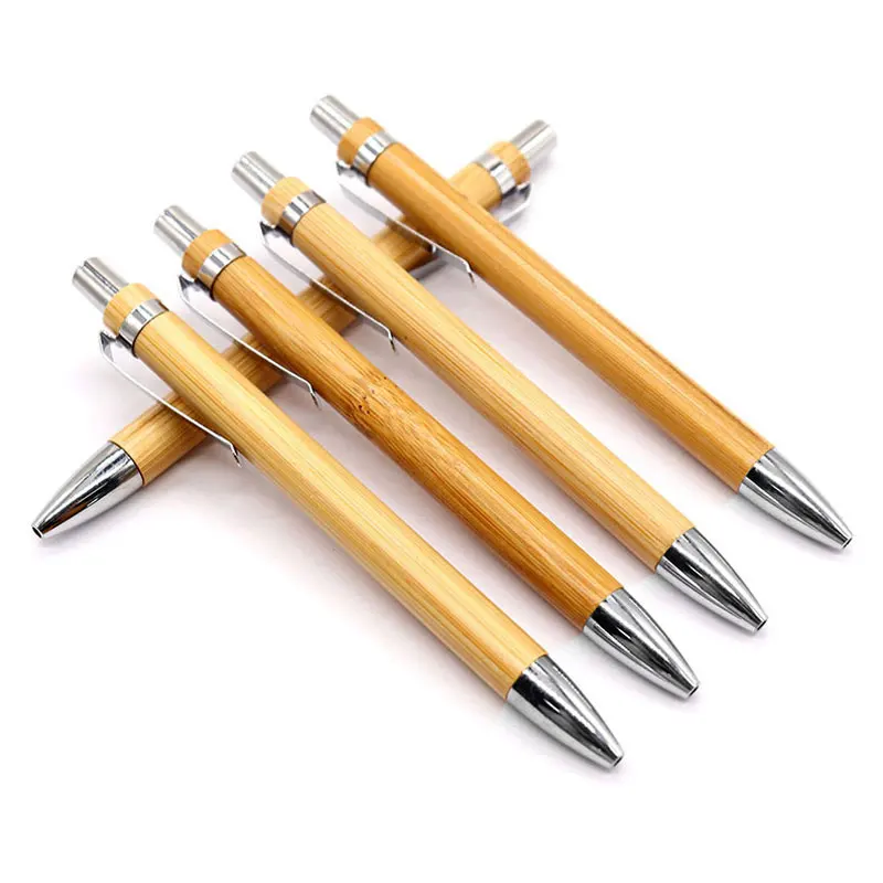 

3Pcs/5Pcs Bamboo Wood Ballpoint Pen 1.0mm Bullet Tip Blue Black Ink Business Signature Ball Pen Office School Wrting Stationery
